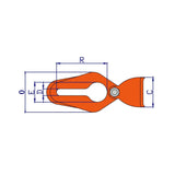 Kettenseilhaken 7/8 Mm - Klasse 80