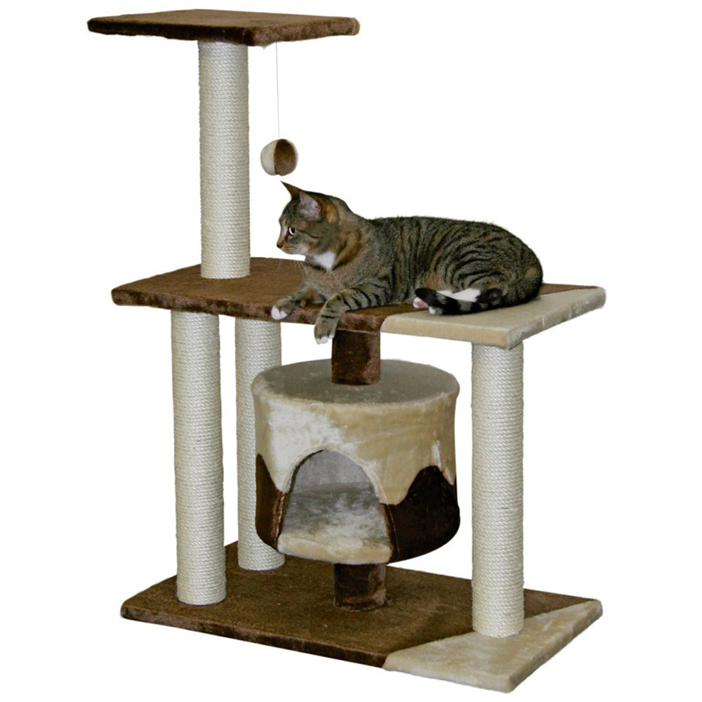 Tiragraffi Jade Pro per Gatti con Cuccia e Giochi 70x35cm