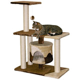 Tiragraffi Jade Pro per Gatti con Cuccia e Giochi 70x35cm