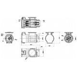 Adattatore con Spina 13 Poli e Presa 7 Poli
