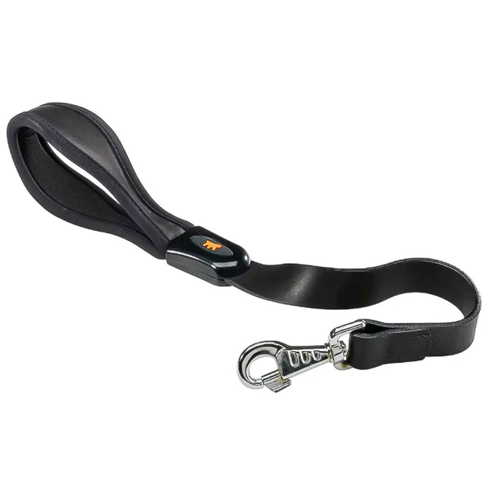 Giotto Black Leather Dog Leash