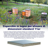 Coperchio in legno per alveare di dimensioni standard 11er