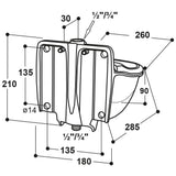 Abbeveratoio 46 Riscaldabile 80W Ghisa Smaltata G 1/2"