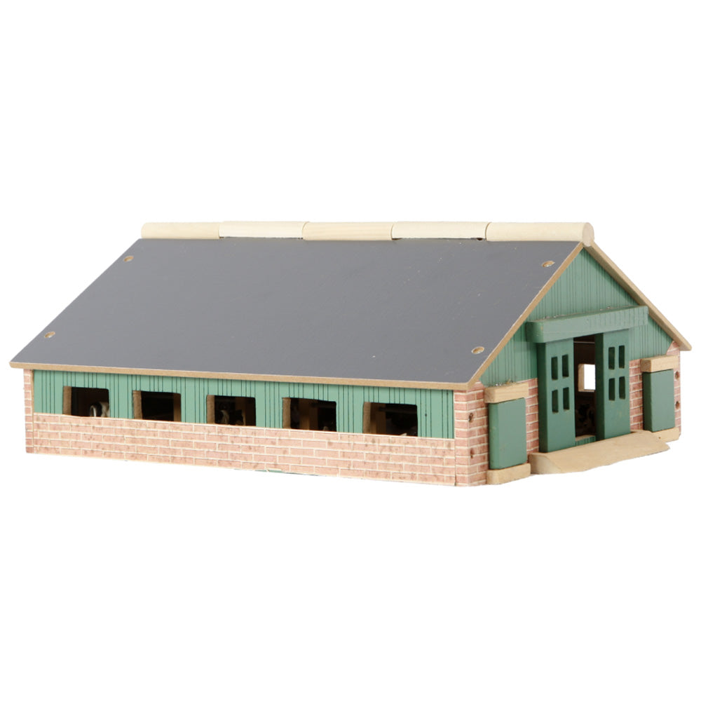 Holz Kuhstall Offenstall Modell Maßstab 1:87