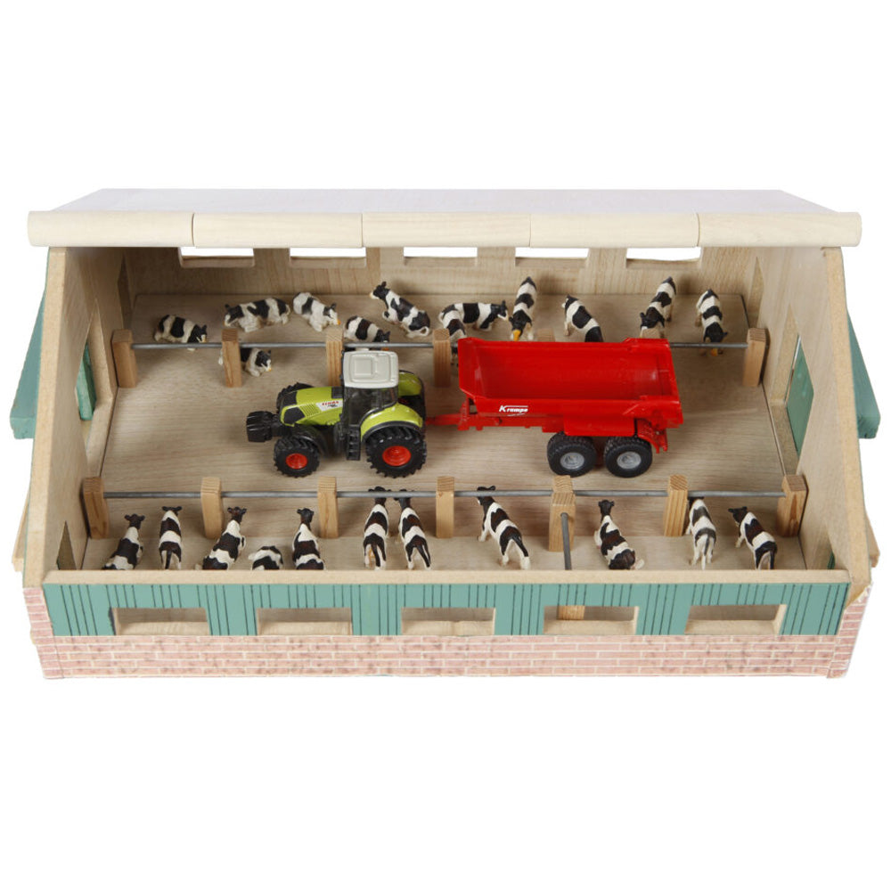 Holz Kuhstall Offenstall Modell Maßstab 1:87