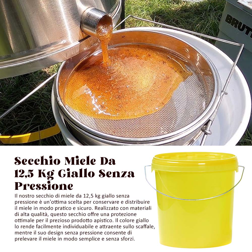 Secchio Miele Da 12,5 Kg Giallo Senza Pressione