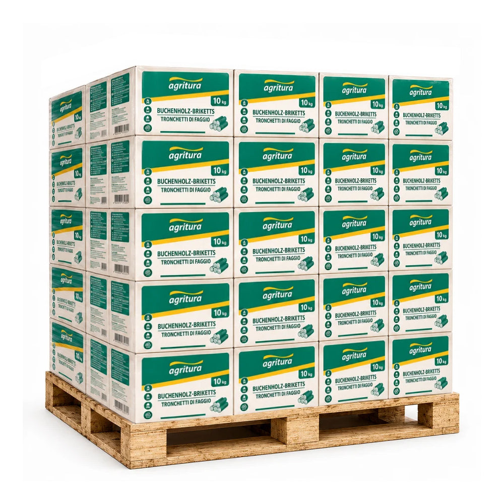 Agritura tronchetti di faggio in cartone da 10kg (1 Pallet - 96 Scatola)