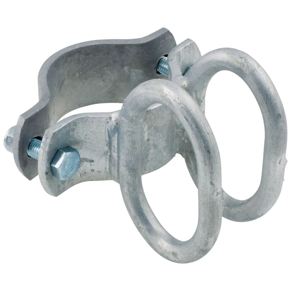 Collare D=76 con foro per perno e piastra di supporto