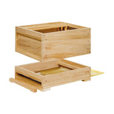 Complete liebig zander hive with flat bottom wooden hive