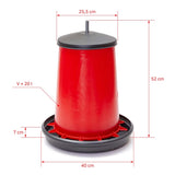 Poultry tube feeder for lid Made of plastic