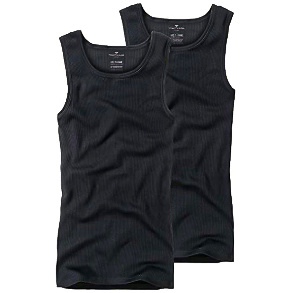 Tom Tailor Canottiera Uomo Semplice Confezione da 2 Montana