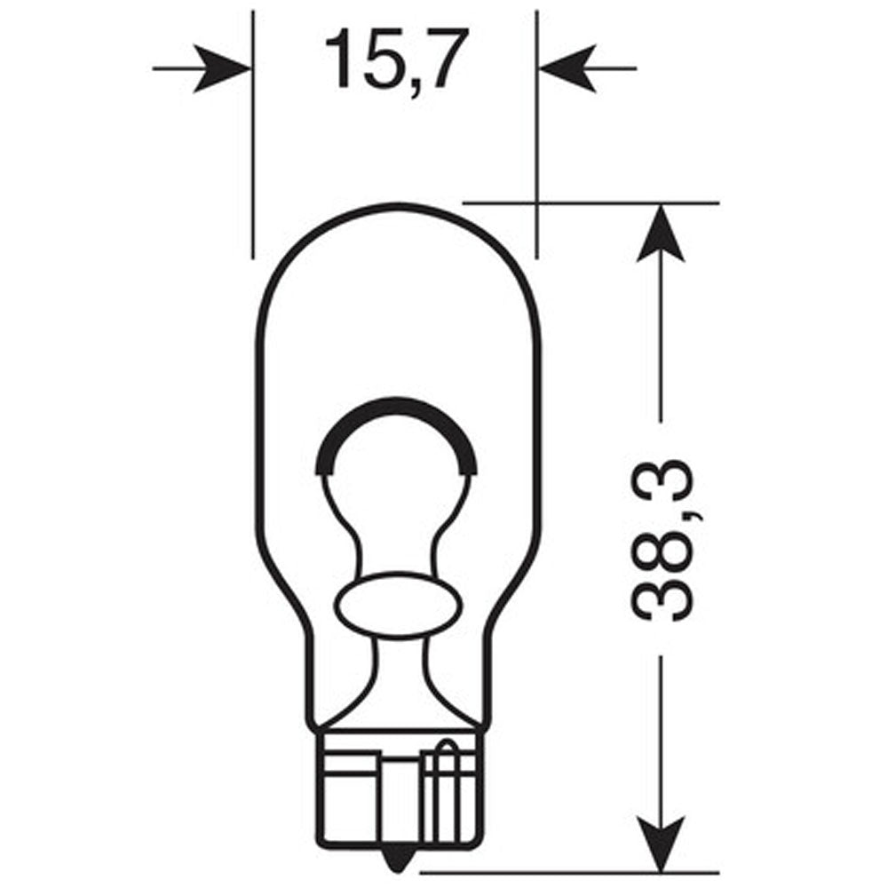 Lampada con base a cuneo 12V - W16W