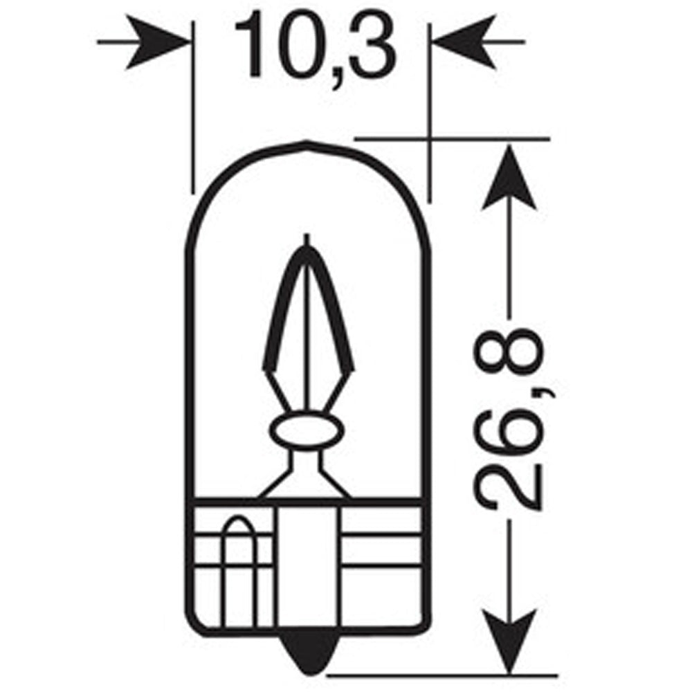 Lampada 12V 5W con Zoccolo in Vetro Arancio