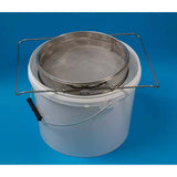 Large, double sieve with support bracket