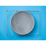 Large, double sieve with support bracket