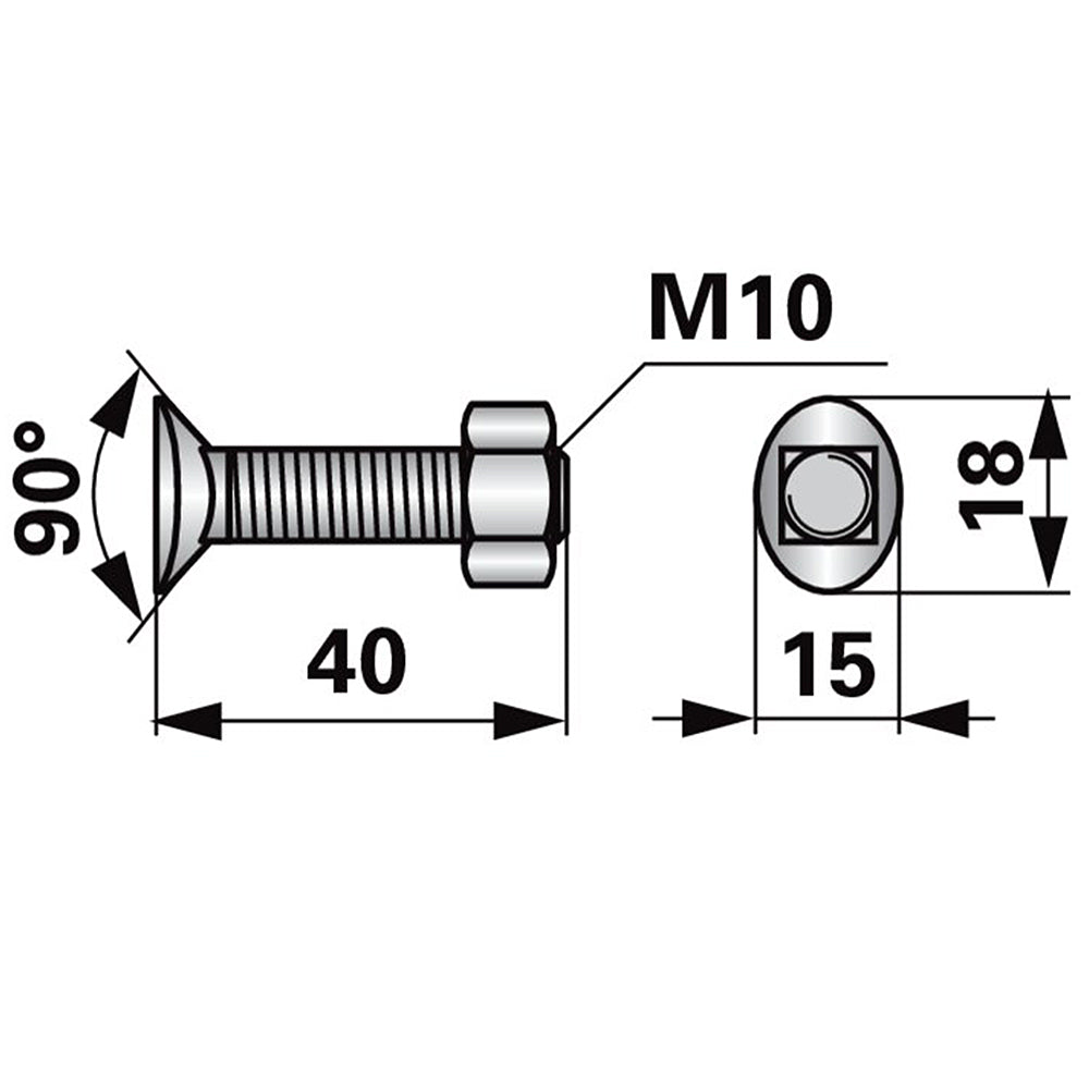 Vite Planetaria M10 con Collo Quadro