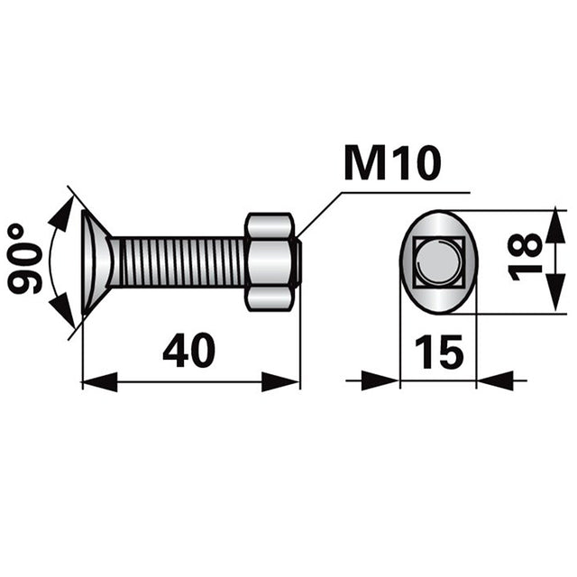Vite Planetaria M10 con Collo Quadro