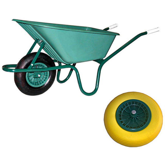 Ruota Carriola in Gomma Piena Gialla per Fort – Antiforatura & Resistente