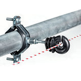 Morsetto per Pali Ø 40–50 mm con Rivestimento in Gomma per Isolatori M6/M8 - 10 Pezzi