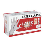 Einweg-Latex-Classic-Handschuh zum einmaligen Gebrauch, unsteril, lebensmittelecht, Weiß