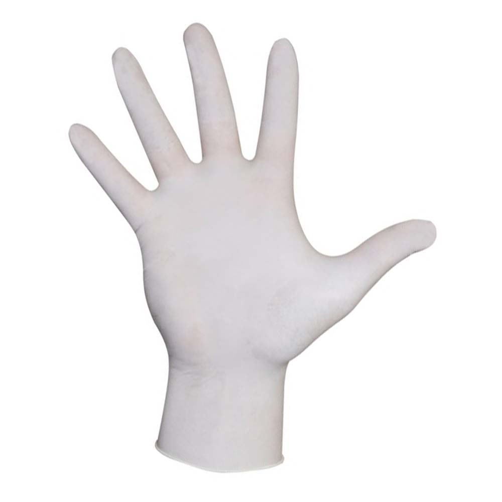 Disposable Latex Classic glove for single use only, non-sterile, food safe, White