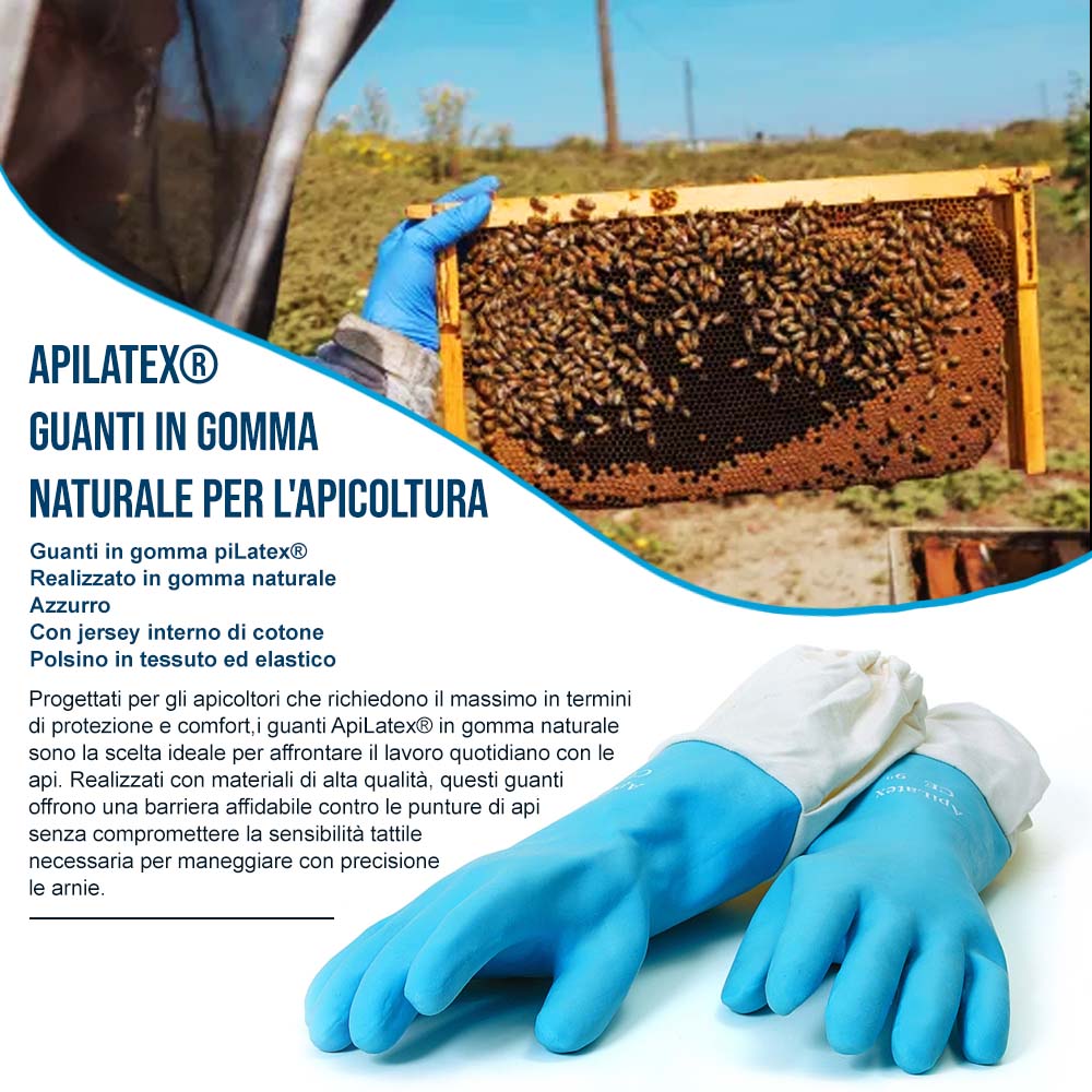 ApiLatex® Guanti in Gomma Naturale per l'Apicoltura