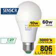 Lampadina LED Goccia 10W E27 con Sensore Luce Calda e Fredda