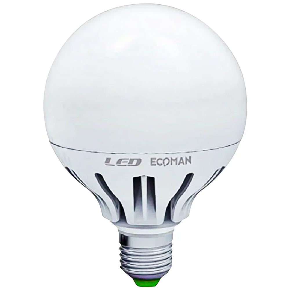 Ecoman 0025 Led Globo 15W E27 Luce Calda