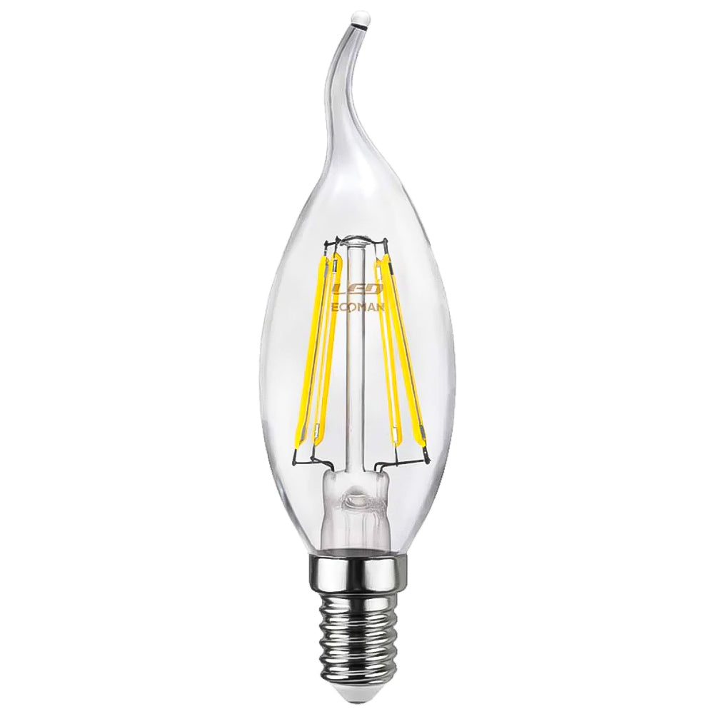 Ecoman 0029 Led Filamento Colpo Di Vento 4W E14 Luce Calda