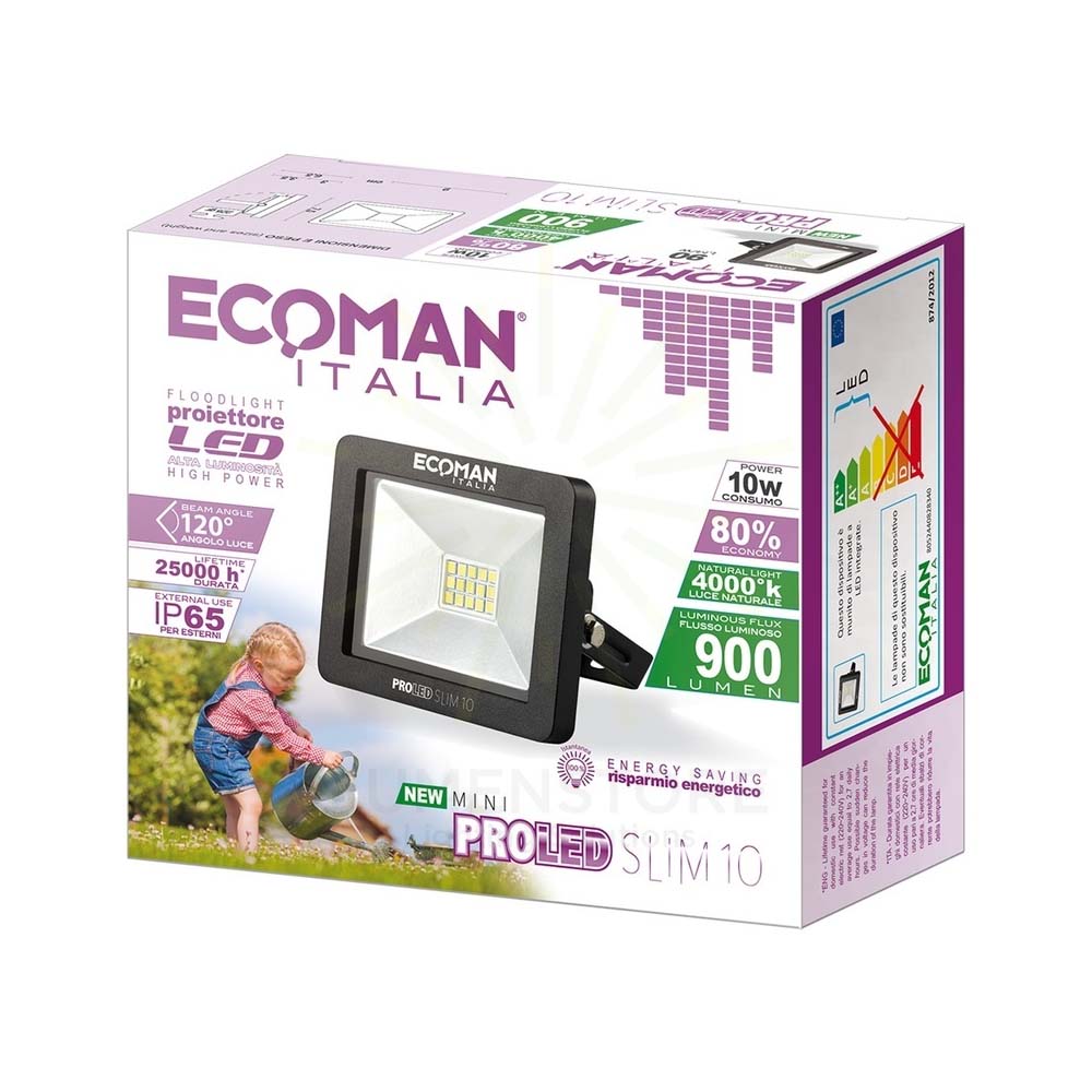 Ecoman LED projector 10W 4000K