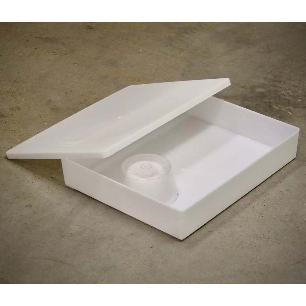 Mangiatoia Dadant in plastica quadrata da 6 l con coperchio