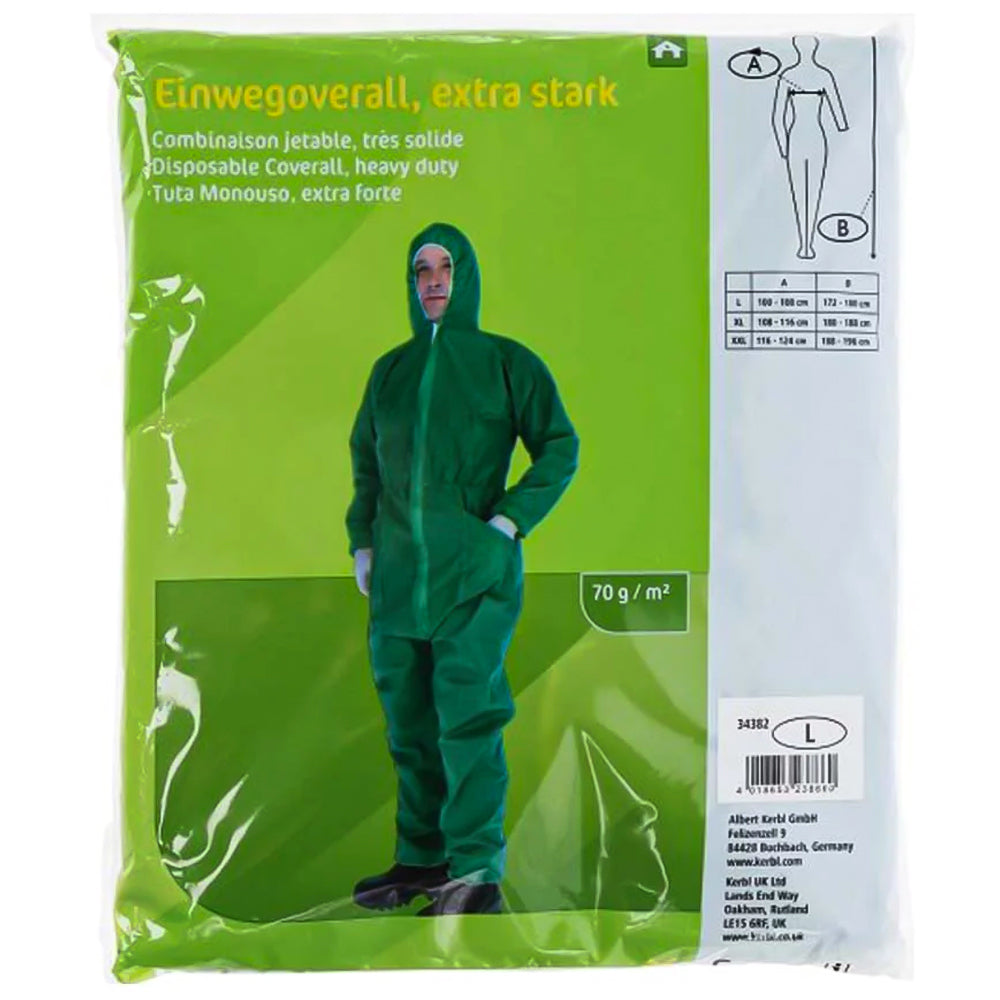 Disposable protective coverall in polypropylene - blue