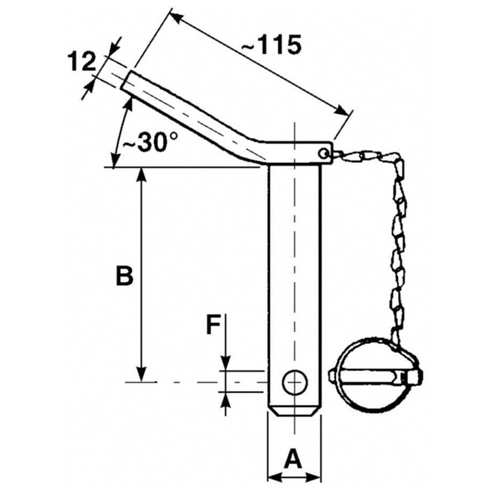 Perno con Maniglia, Spina e Catena