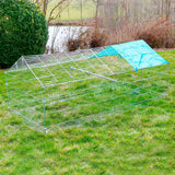 Outdoor enclosure with escape barrier with 2 doors