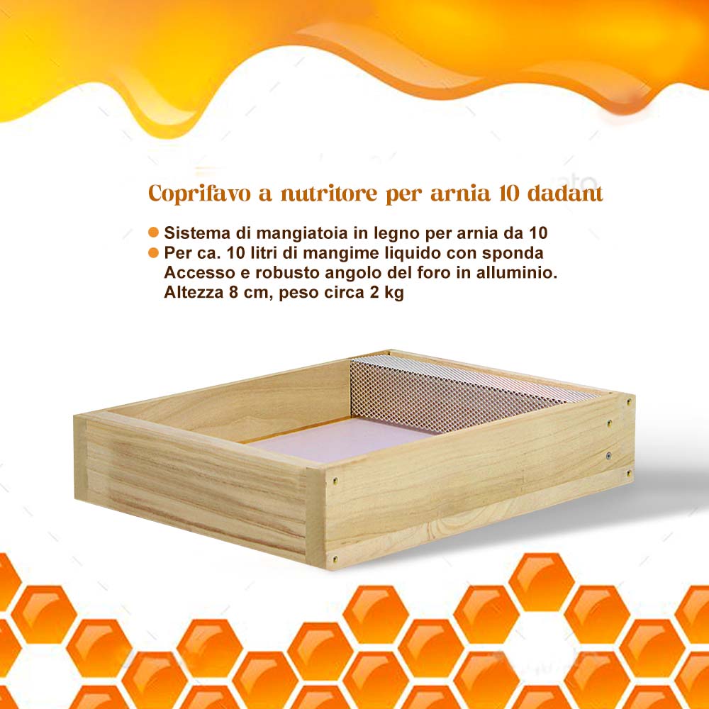 Honeycomb cover for hive feeder 10 dadant