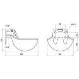 Abbeveratoio con Linguetta in Acciaio Inox G16