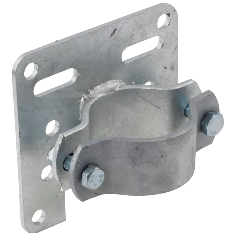 Collare D=76 con foro per perno e piastra di supporto