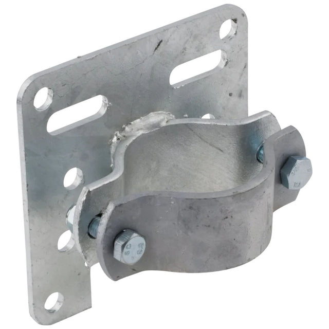 Collare D=76 con foro per perno e piastra di supporto