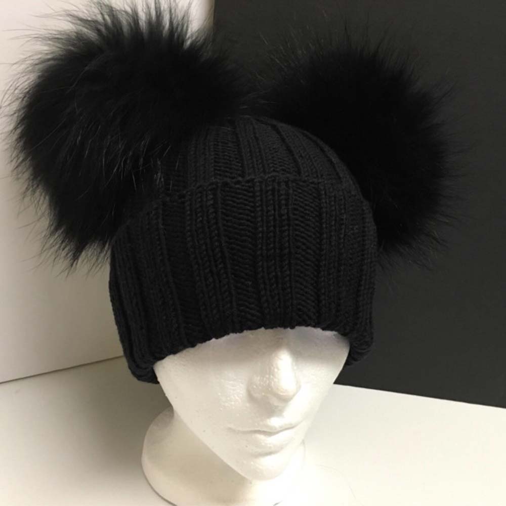 Cappelli Cappello Donna + 2 Pom Pom