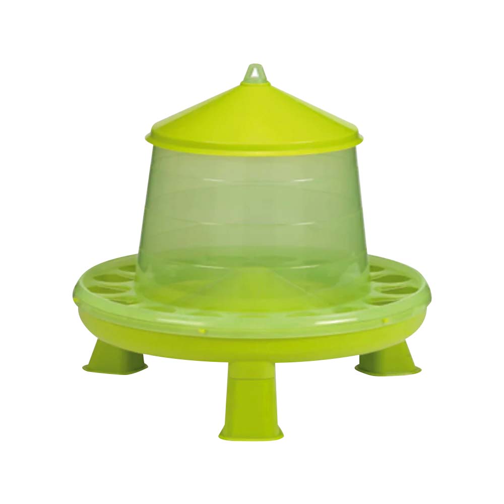 Plastic Poultry Feeder with Legs (Lemon Green)