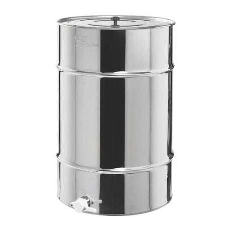 Stainless steel container for transporting honey with handle