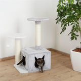 Albero tiragraffi Saphir Light bianco e grigio 80cm