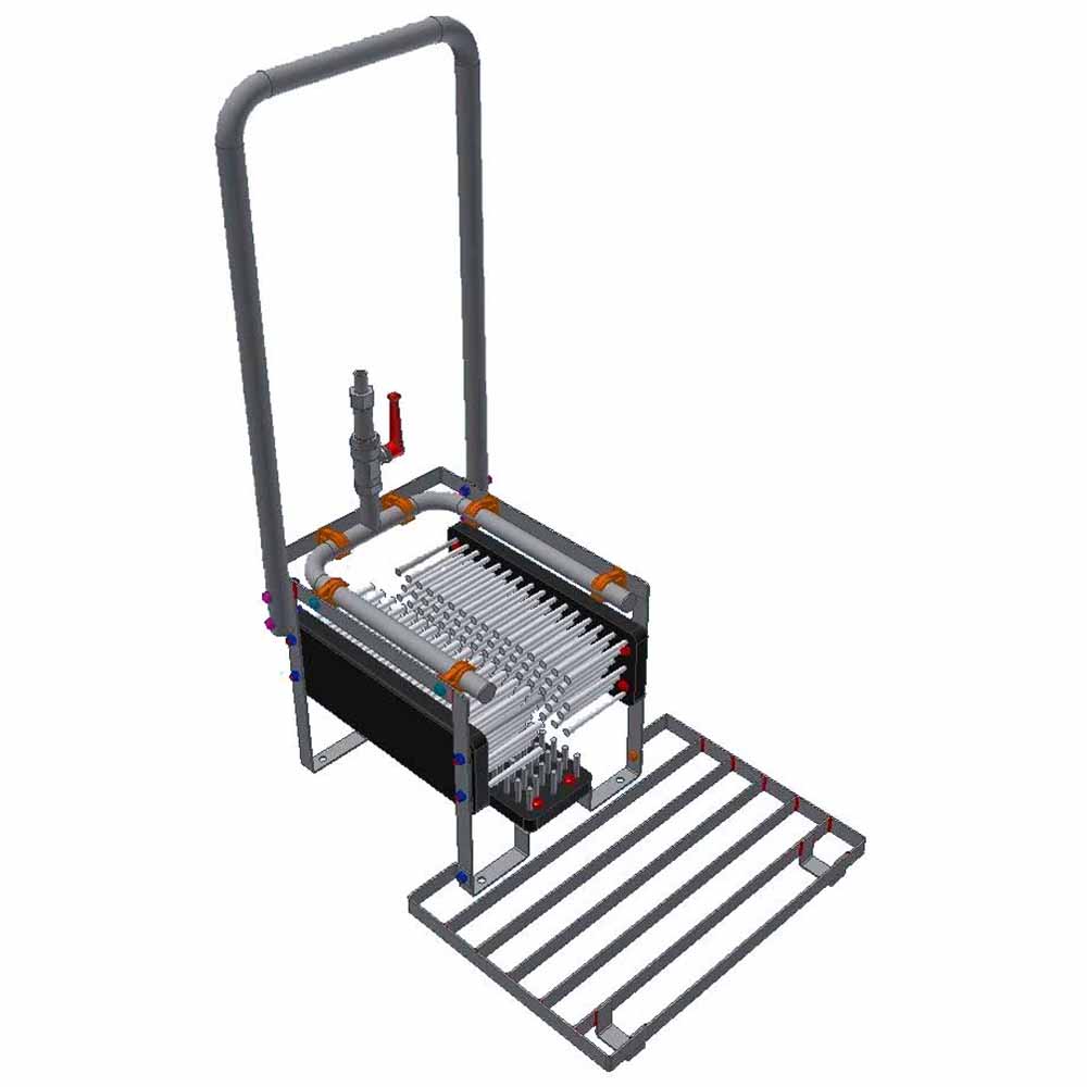 ECO-Stiefelreiniger mit Edelstahlrahmen und Wasseranschluss