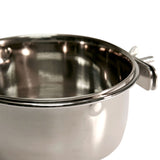 Ciotola in acciaio inox con fissaggio a vite per piccoli animali