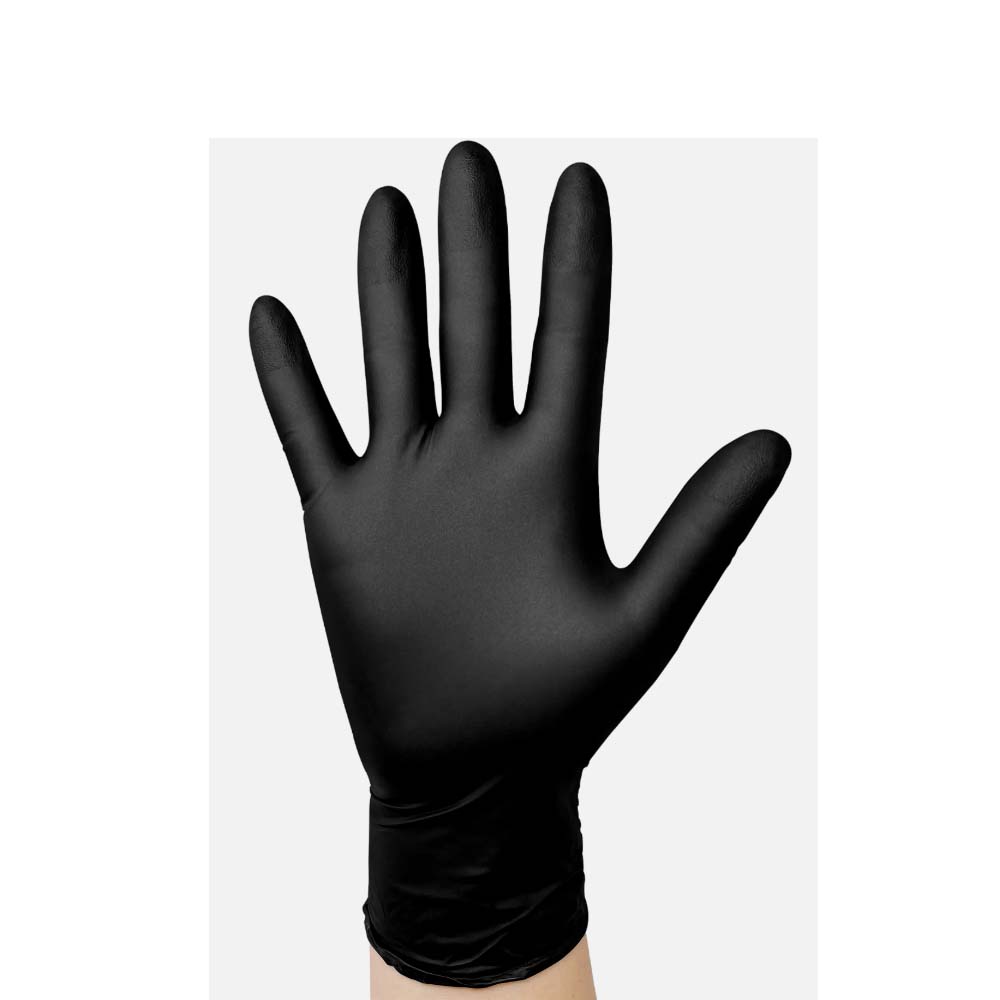 30 cm Long Black Nitrile Disposable Gloves: Comfortable Protection Pack of 50 pieces