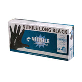Guanti Monouso in Nitrile Lungo Nero da 30 cm: Protezione Confortevole Confezione da 50 pezzi