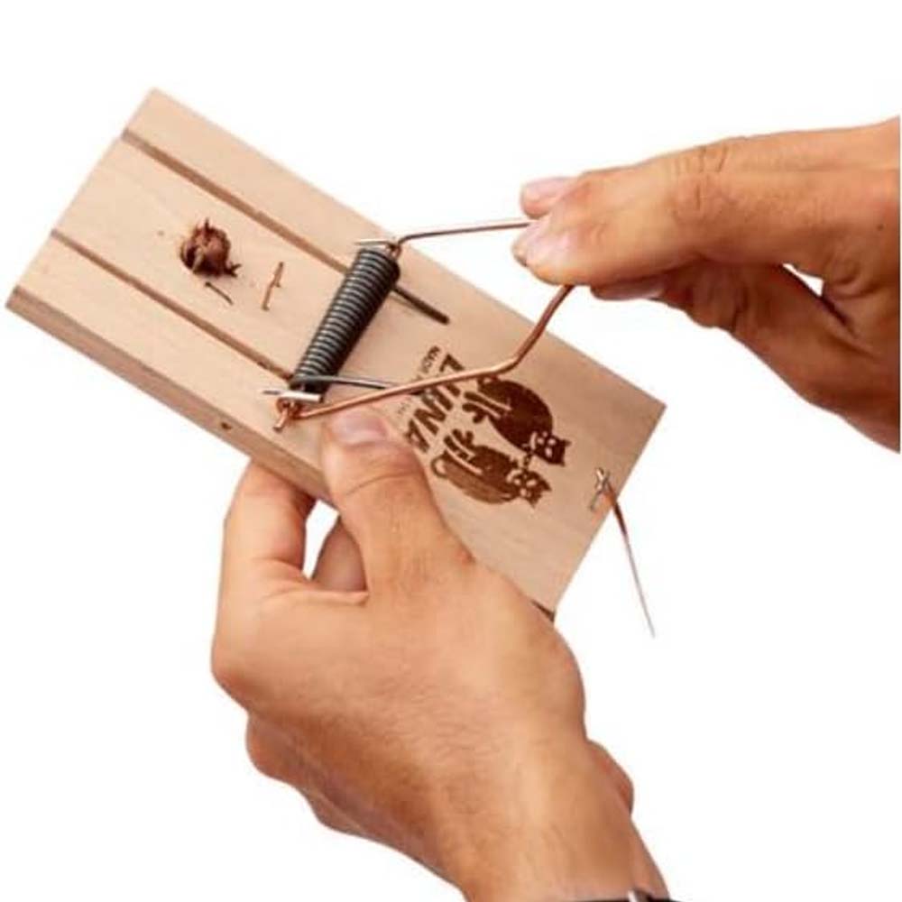 Moon wooden mouse trap