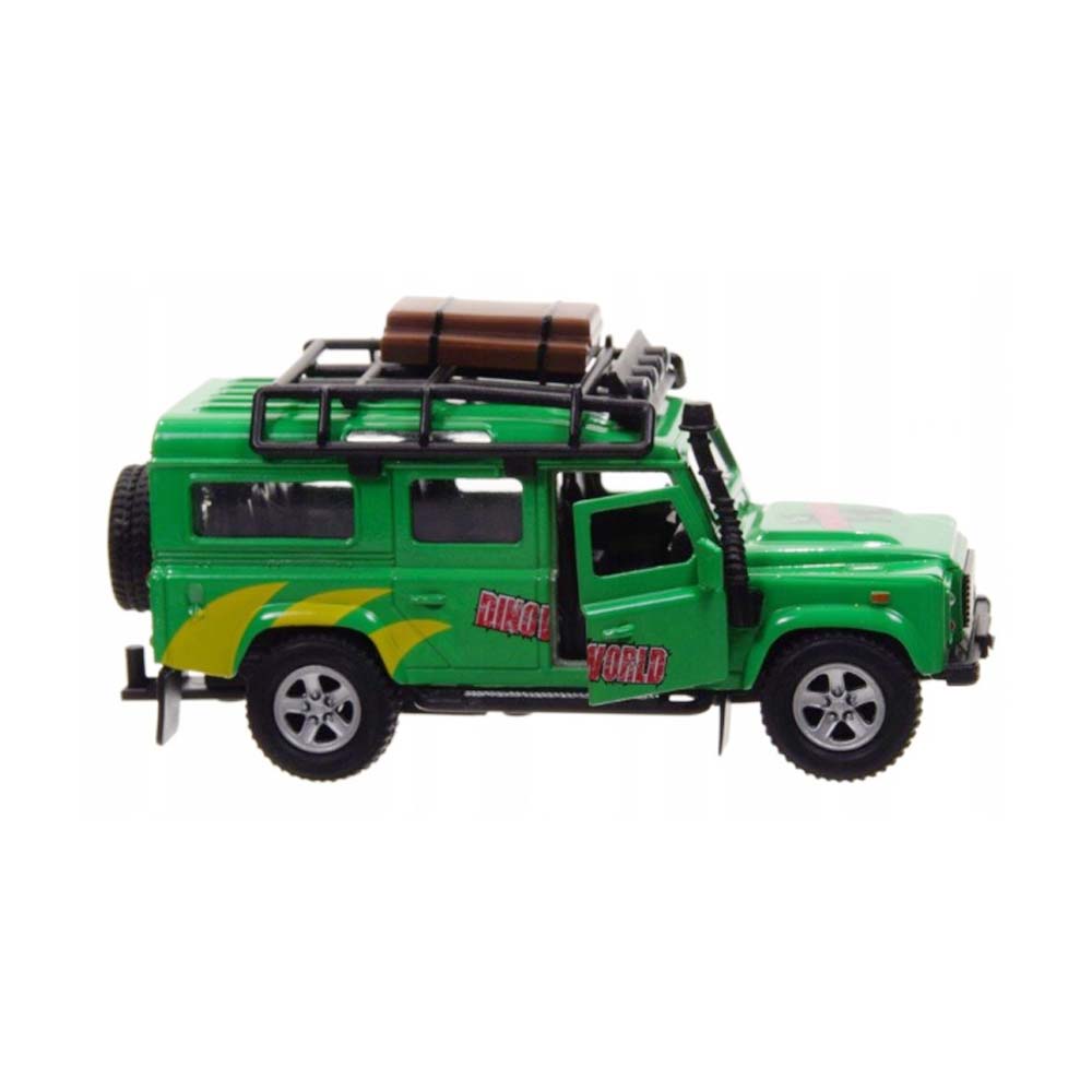 KIDS GLOBE TRAFFIC LAND ROVER DEFENDER MIT DINO IM ANHÄNGER – 520178