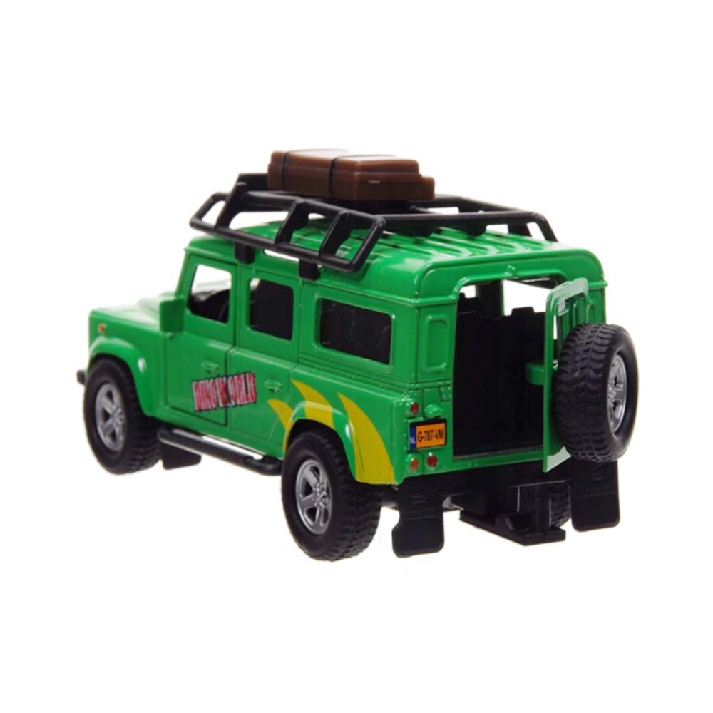 KIDS GLOBE TRAFFIC LAND ROVER DEFENDER MIT DINO IM ANHÄNGER – 520178