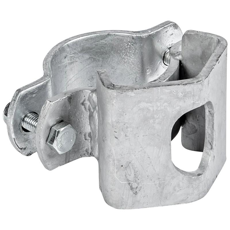 Collare D=76 con foro per perno e piastra di supporto